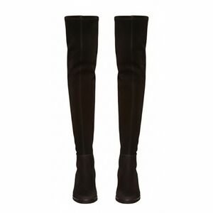 Tory Burch Caitlin Over the Knee Boots Black Suede Stretch Tall OTK Boots Size 5